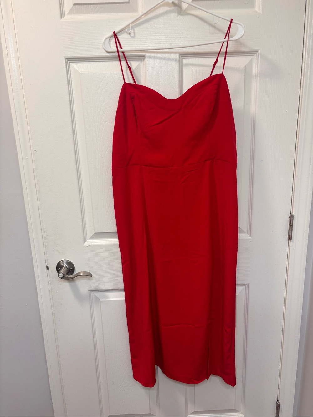 Abercrombie & Fitch Red Spaghetti-Strap Midi Dress
